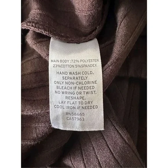 Abound Women's‎ Pull-On High Waist Stretch Ribbed Wide Leg Pants Size Large - Picture 8 of 8